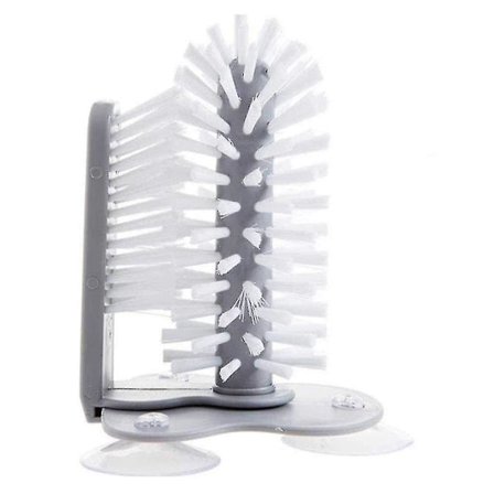 Lat dobbelsidig børste for glass, vertikal glassflaske kreativ veggmontert lat roterende rengjøringsmiddel