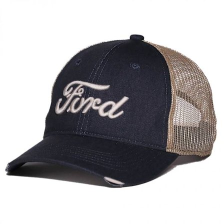 Ford Logo Te-farvet Slidt Forbuet Justerbar Trucker Hat