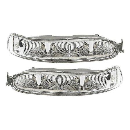 Bil LED vänster + höger par blinkers sidobackspegel lampa för W209 Clk 2002-2009(Transparent färg)