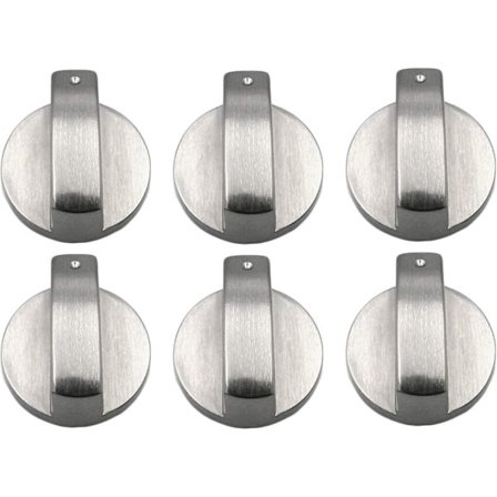 6 st Gasspisknoppar, Ugnsomkopplaradaptrar Spishäll Kontrollås, Universella Kontrollomkopplarknoppar för Köksspisar