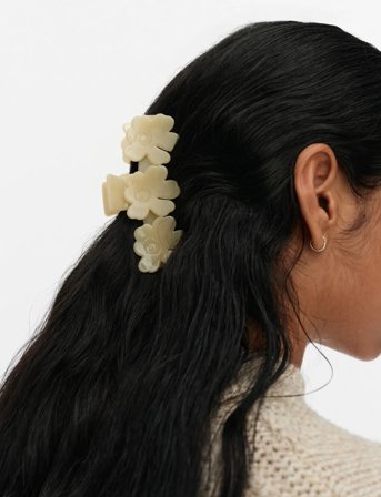 Marimekko Mini Unikko Hair Clip - Beige - ONE SIZE