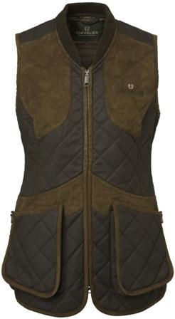 Chevalier - Vintage Shooting Väst Women Leather Brown Women - Damjaktvästar