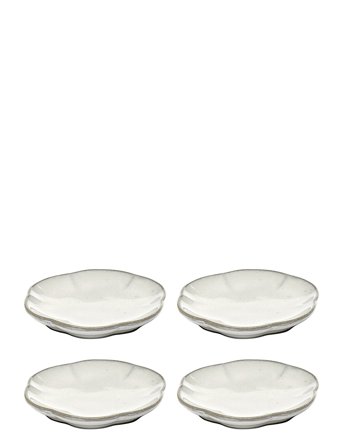 Serax Plate Ribbed S Inku By Sergio Herman Set/4 - Cream - Ø 8.9 CM