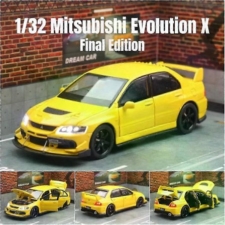 1/32 Lancer Evo Final Edition Jdm Racerbil Legetøjsmodel Støbt Metal Miniature Samling Gave Til Børn Drenge