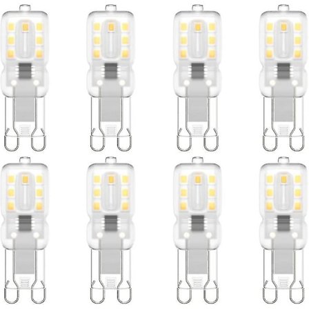 G9 Led Light Bulb, G9 Led 220v Natural White 4000k 3w Halogen Equivalent 30w Halogen Light 8-pack [energy Class E]