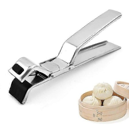 Gripetang for stekebrett/pizzapanne i rustfritt stål med varmebestandig grep, 1 stk