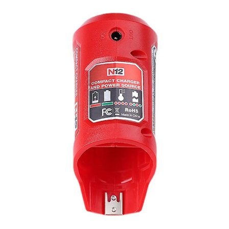 N12 Li-ion Batteriopladningskonverter til Milwaukee M12 12V Li-ion Batteri USB-enhed Mobiltelefon