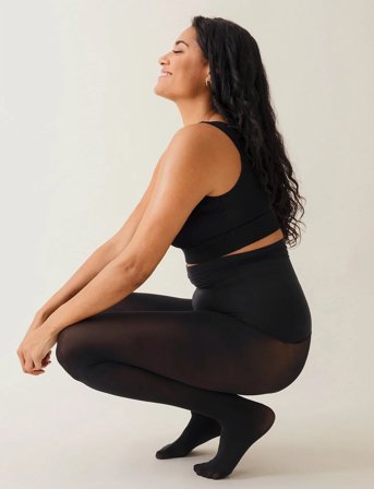 Boob Curve Hugger Tights - Black - M