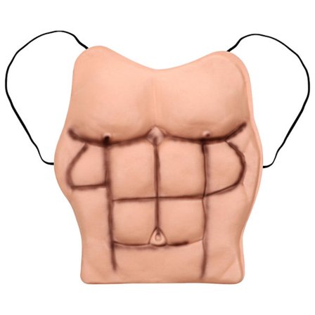 Falske muskler rekvisitter cosplay sminke moro falske bryster egnet for maskerade kostymer Halloween fest cosplay (M, som vist)