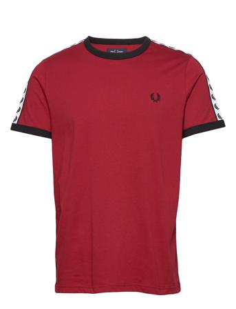 Taped Ringer T-Shirt T-shirts Short-sleeved Punainen Fred Perry