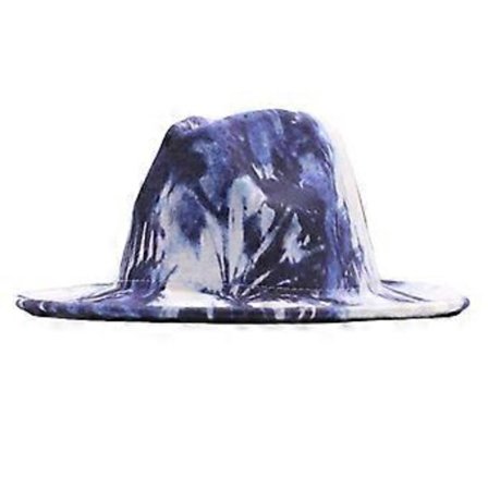 Muoti Brittiläinen Retro Graffiti Print Jazz-hattu Kirkkohattu Lämmin Villakangas TopHat Rekvisiitta Rento Tophat Cosplay Asuste 1(1)