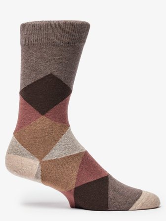 John Henric Men's Brown Socks Bern Size Onesize