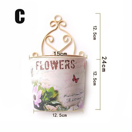 Vägghängande blomkruka Blomkruka Plast Växtkorgar Hängande Flowder Hållare Balkong Trädgård Heminredning