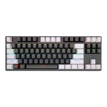 K550 Mekaniskt Gaming Tangentbord 87 Tangenter RGB LED Regnbågsbelyst Trådbundet Tangentbord med Gröna/Röda Brytare för Windows Gam