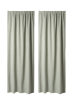 Åhléns Home Mörkläggningsgardin INES 135x300 cm, 2-pack Gardiner Grön ONESIZE