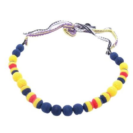 Prada Vintage Pre-owned Cotton necklaces , Blauw , Dames , Maat: ONE Size Vintage Sieraden
