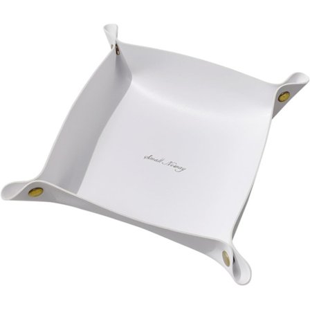 Læderbakke til opbevaring af småting i PU-læder til mænd og kvinder