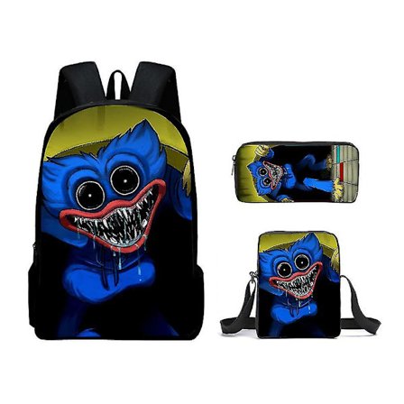 Poppy Playtime Backpack & Lunch Box Kids School Bag 3pcs Students Rucksack, Lunch Bag, Pencil Case | Gamer Merchandise