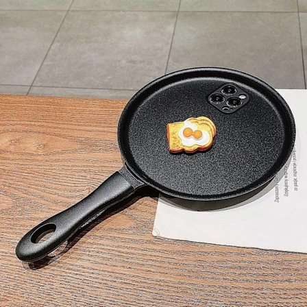 Roligt Stekt Ägg Matlagningsskal, Stekpanna Kreativt Skal för iPhone 15 14 13 12 11 Pro max X XS XR Silikonskal (för iPhone 15 Pro Max)