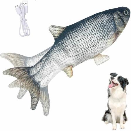 Elektrisk bevægelig hundefisk legetøj realistisk floppende fisk Oxford klud interaktive hundelegetøj kæledyr legetøj til små mellemstore hunde