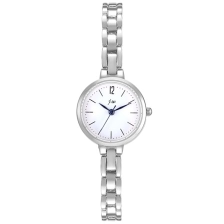 Elegant Analog Kvarts Dameur - Lille og Simpel Business Casual Dameur med Metal Armbånd i Sølv