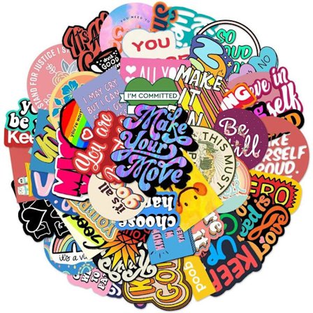 Inspirerande klistermärken av 50 ark vinyldekalvaror bärbar dator