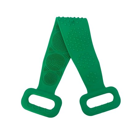 Silikon Ryggskrubb Badborste Dubbelsidig med Handtag för Dusch och Bad