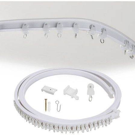 Gardinskinne Rett eller Fleksibel Sammenleggbar Baies Toppklemme 3 meter{ee}