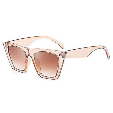 Vintage Square Cat Eye Solglasögon Dam Trendiga Cateye Solglasögon B2473 (rosa)