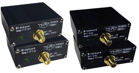 TEKBOX TBxA-Bundle / Bundle aus TBWA 20- und 40dB und TBDA 14- und 28dB Breitband-Verstärker