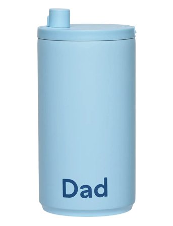 Travel Mug Blue Design Letters