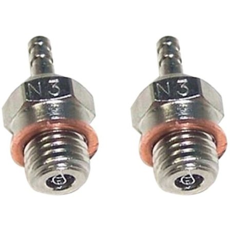 2X N3 Glödstift Tändstift för 70117 1/10 1/8 RC Lastbil Nitro Motordelar
