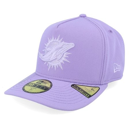 New Era - NFL Purple fitted Czapka Z Daszkiem - Miami Dolphins 59FIFTY Color Pack Purple A-frame Fitted @ Hatstore