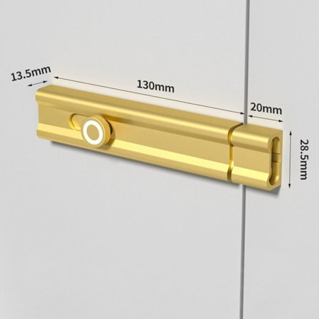 Dørlås Sikkerhedsbolt Lås GULD 150MM