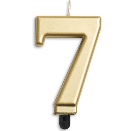 Kagelys Tal Guld Metallic "0-9 Ciffer 7