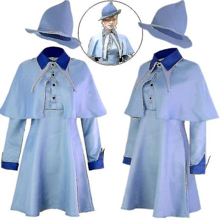 Trollkarl Skola Häxa Fleur Isabelle Delacour Beauxbaton Magic Cosplay Kostymer Hatt Dam Skoluniform Kläder Cap Halloween