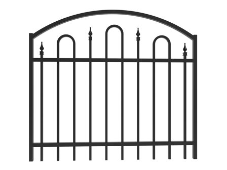 Jabo Björkö 34041 Grind 1200x1075x25 mm, svart, stål, Utemiljö