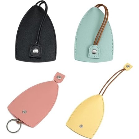 Nøkkelveske, PU-lær nøkkelveske bil, nøkkelring, personlig uttrekkbar nøkkelveske for menn kvinner