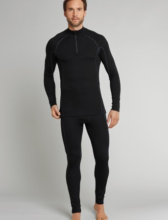 Schiesser Long Pants - Black - S