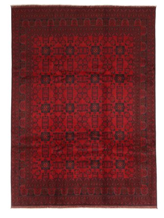 Tapis Kunduz 248X341 Noir/Rouge Foncé (Laine, Afghanistan)