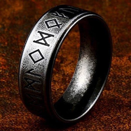 Ring - Nordic Mythology - Runes - Stainless steel - High quality