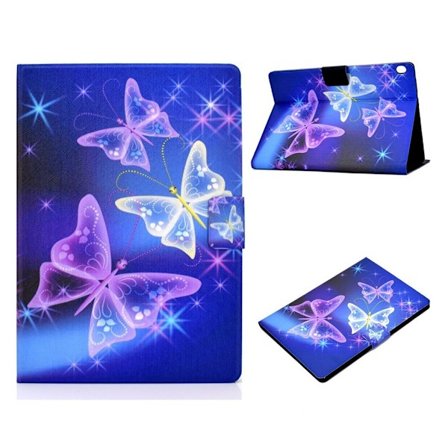 Lenovo Tab M10 kuviotulostus nahkakotelo - Violetti Perhosia