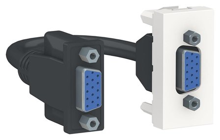 Schneider Electric NU343218 VGA-uttag för montering i Unica sysm+, Anslutningsdon & kablar