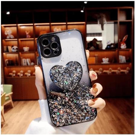 Heart Pop Grip Skal Iphone 13 - Svart
