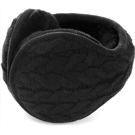 Varme øreklokker - Klassiske vinterøreklokker - Myk fleece (Svart)