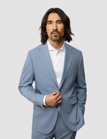Shaping New Tomorrow - Tech Wool Blazer - Light Blue - Slim Fit - Herre - Størrelse L