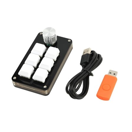 Tastatur med 6 taster Macropad med 1-knap programmeringstastatur til gaming videoredigering