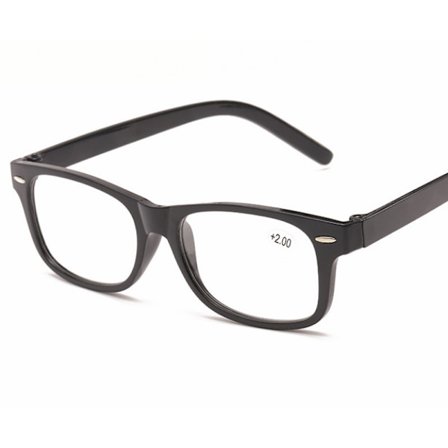 Mattsvarta Wayfarer läsglasögon med styrka +2.0