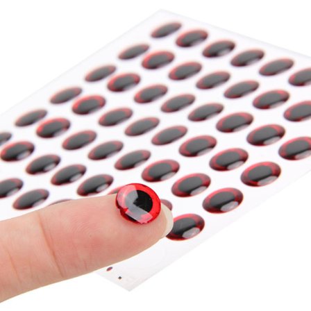 100 kpl 3mm/7mm/12mm/20mm Punaiset 3D Holografiset Uistin Silmät Perhokalastus Jigejä Käsitöitä Nuket Uistin Syöttejä Kalastustarvikkeet