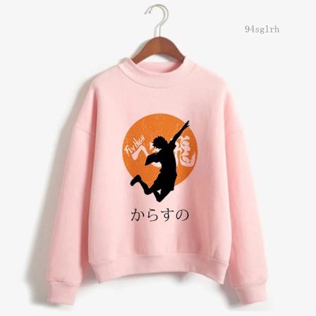 Anime Haikyuu Hoodie Toppar Herr Harajuku Mode Streetwear Kawaii Oya Grafisk Crewneck Pullovers Unisex Sweatshirt Man 11303 11303 S